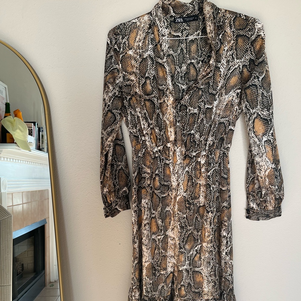 Zara Python Midi Dress